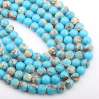 blue emperor stone beads for jewelry making diy bracelet 4mm 6mm 8mm 10mm 12mm strand 16