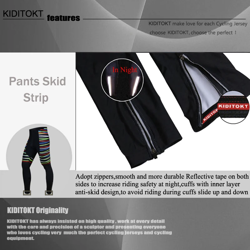 

KIDITOKT 2020 Pro Winter Keep Warm Cycling Pants Shockproof Thermal MTB Bicycle Cycling Trousers With 3D Gel Padded For Men