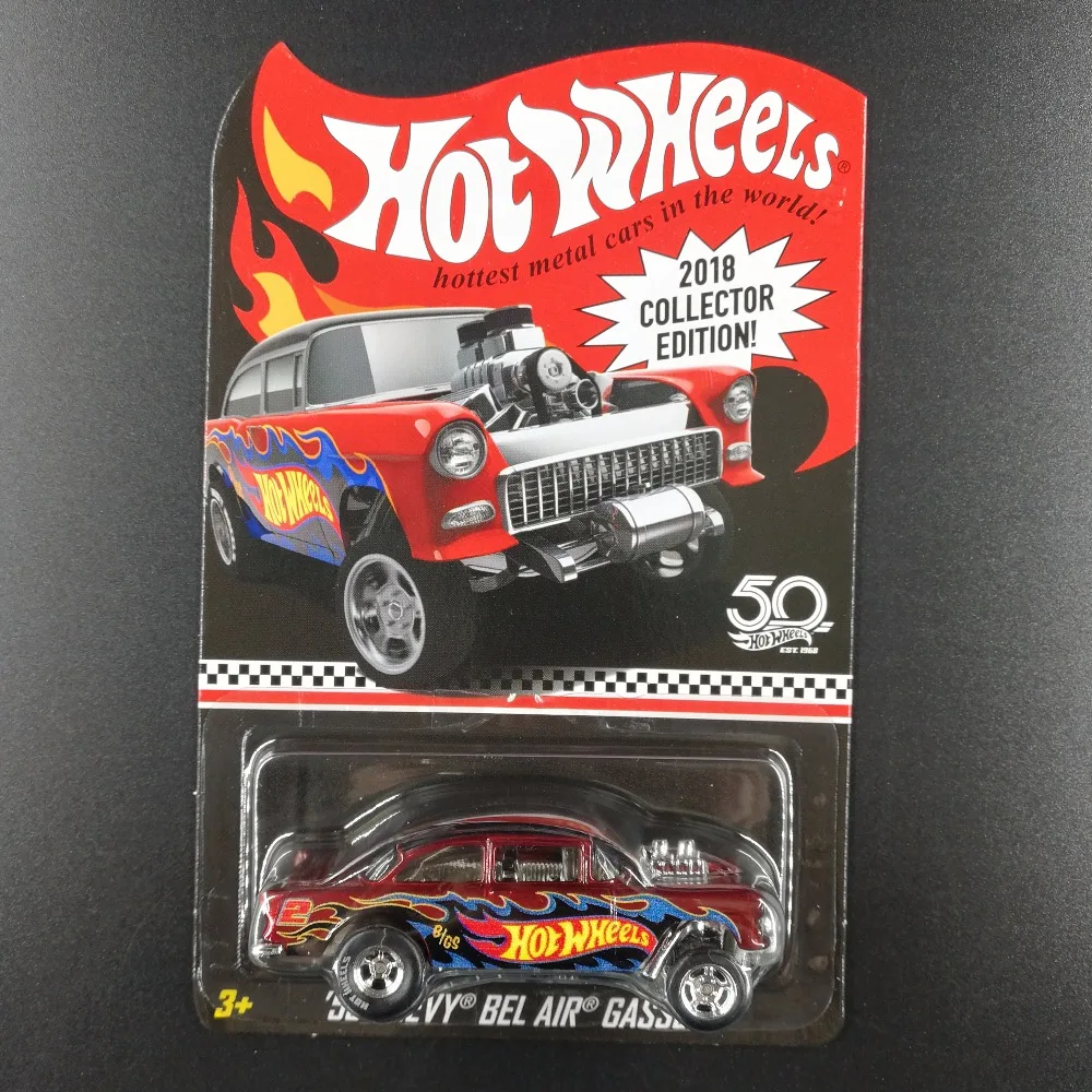Автомобиль Hot Wheels CHEVY BEL AIR коллекционная версия 50 й годовщины коллекция литых