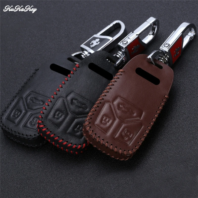 

KUKAKEY Genuine Leather Key Cover Case for Audi Q3 Q5 Sline A3 A5 A6 C5 A4 B6 B7 B8 TT 80 S6 C6 Auto Accessories