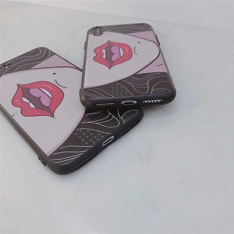 DISCASE Soft Shell все включено чехол для iphone XS XR MAX просто прекрасная сексуальные губы X 8 7