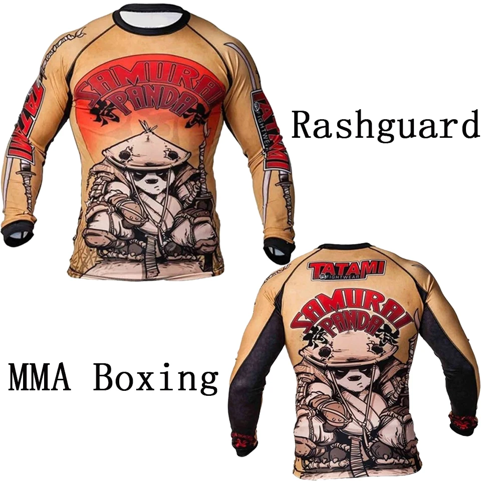 Jiu jitsu футболки Рашгард MMA для мужчин Боксерский набор обтягивающие майки брюки 3D рюкзак с изображением обезьяны кикбоксинг, муай-тай фитнес колготки