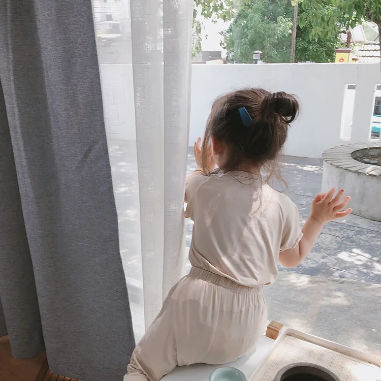 Летние милые пижамные комплекты с принтом клубники для девочек 1-7 лет, Детская футболка из чистого хлопка с короткими рукавами+ штаны, костюмы из 2 предметов