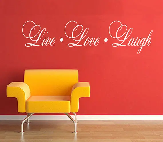 Live Love laugh quote настенные 8021 декоративные Adesivo де Parede Съемный Виниловый Стикер|sticker