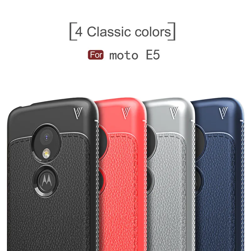 Bosilang Gentry с кожаным покрытием ТПУ Футляр для телефона для Motorola E5 Бизнес Стиль личи кожи прикрепляющийся к травмы чехол из термопластичного полиуретана