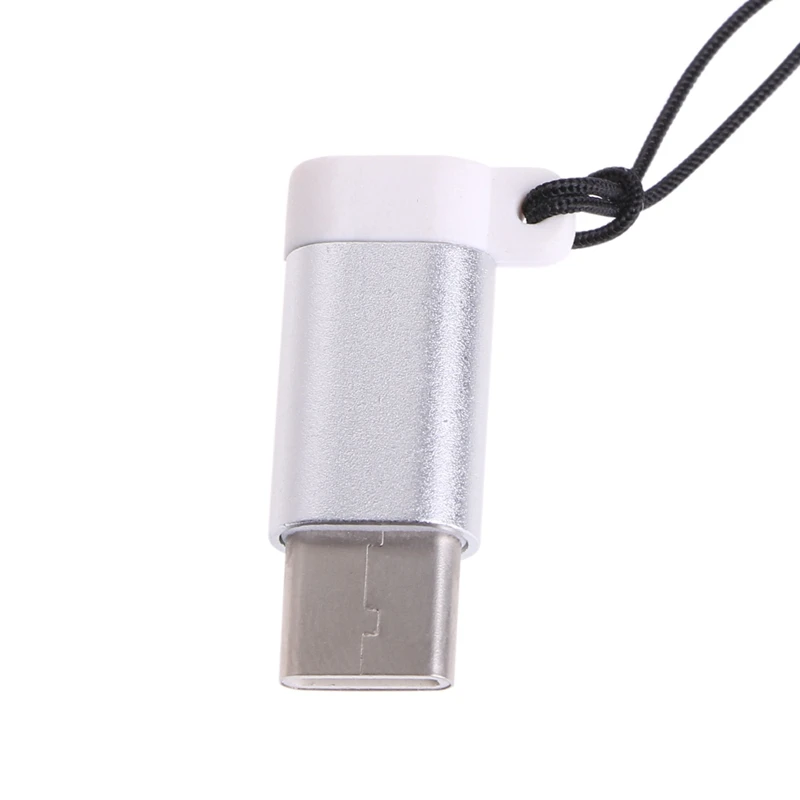 Адаптер Micro USB Type-C OTG для синхронизации данных и зарядки с брелоком шнур |