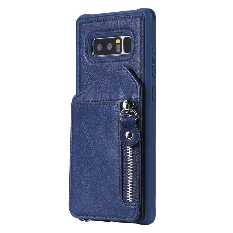 

Чехол для Samsung Galaxy Note 8 с молнией с человеческим слотом для карт дизайнерский чехол с двойной пряжкой подставка противоударный