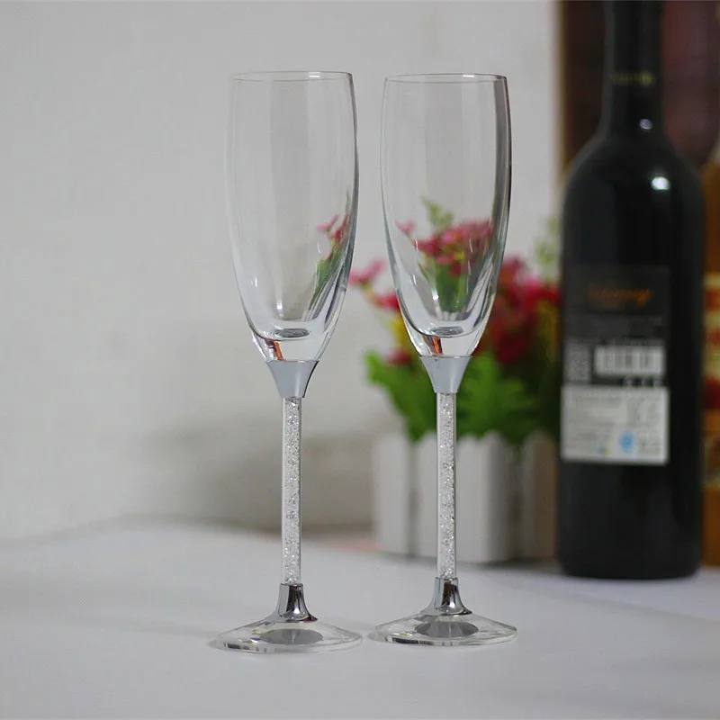 toasting wine glasses set crystal 170ml drinking wedding champagne flutes love gifts | Дом и сад
