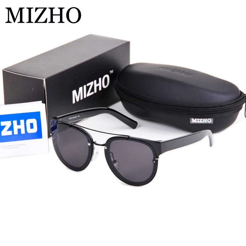 Солнцезащитные очки MIZHO с отражающими эффектами черные линзы унисекс женские