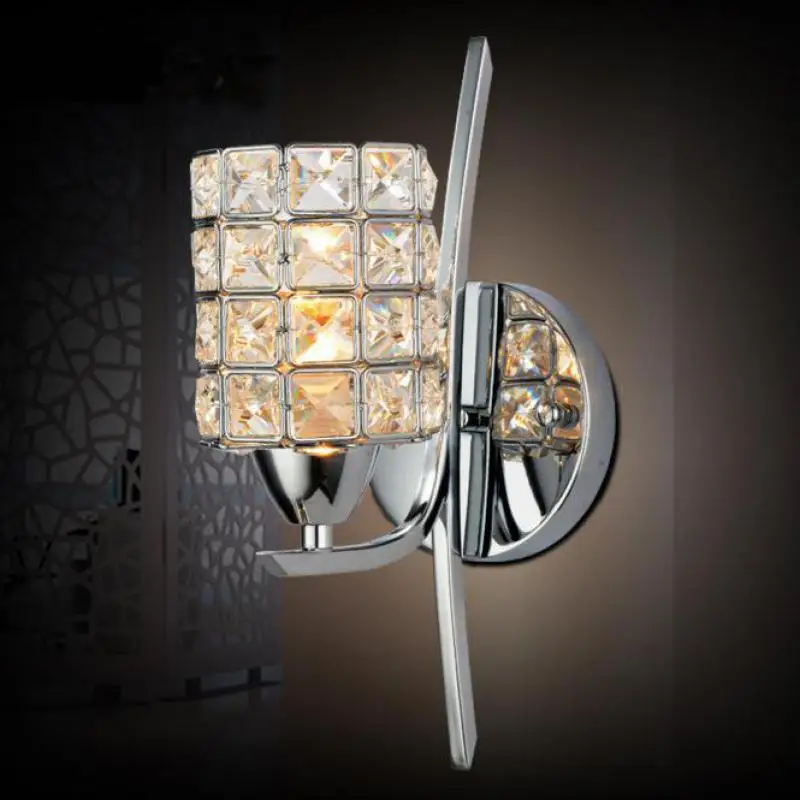 Современный хрустальный настенный светильник K9 роскошный с лампочками для