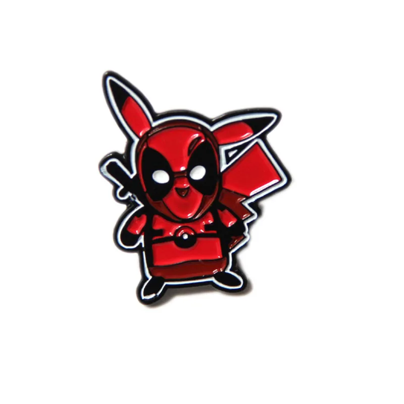 Мультфильм Пикачу Броши Deadpool и эмалированные булавки для женщин и мужчин рюкзак сумки значок подарки
