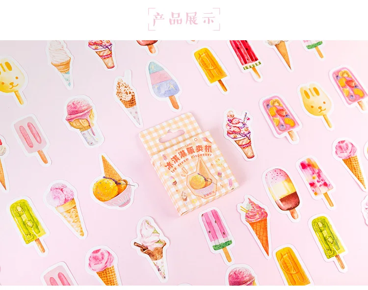 46 шт./кор. Kawaii Лето; мороженое бумажная этикетка герметизация наклейки Домашнее творчество и Скрапбукинг Декоративные Lifelog DIY канцелярские принадлежности