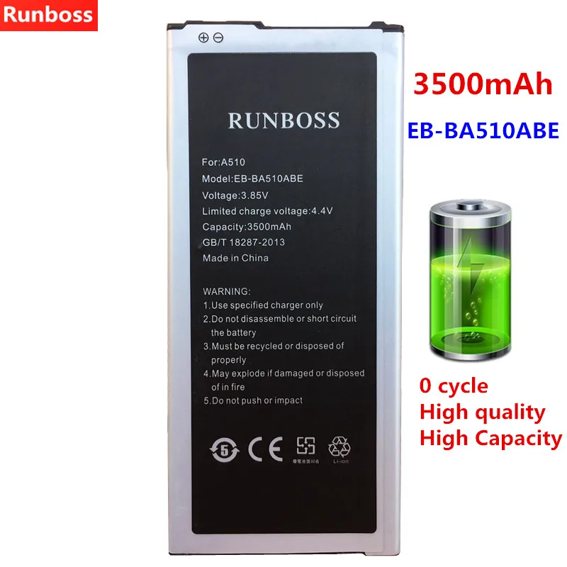Runboss Оригинальная Аккумуляторная батарея для Samsung Galaxy A5 2016 Edition A510F A5100 EB-BA510ABE A51