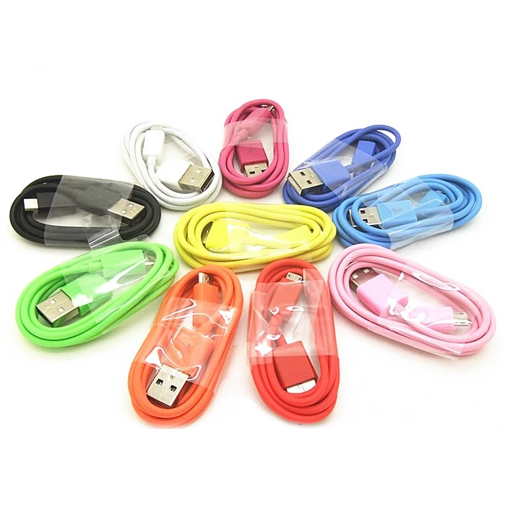 5 шт./лот 1 м контактный кабель Micro USB для Android мобильный телефон синхронизации