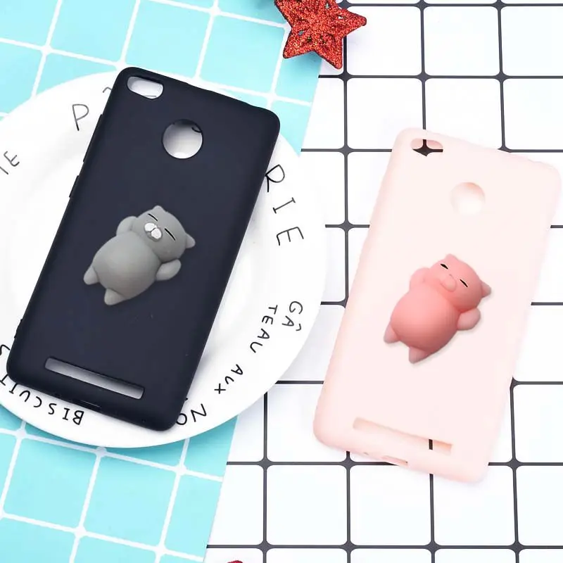 Для Xiaomi Redmi 3 S чехол Pro силиконовые милый 3D Squishy Cat Накладка для s премьер Телефонные