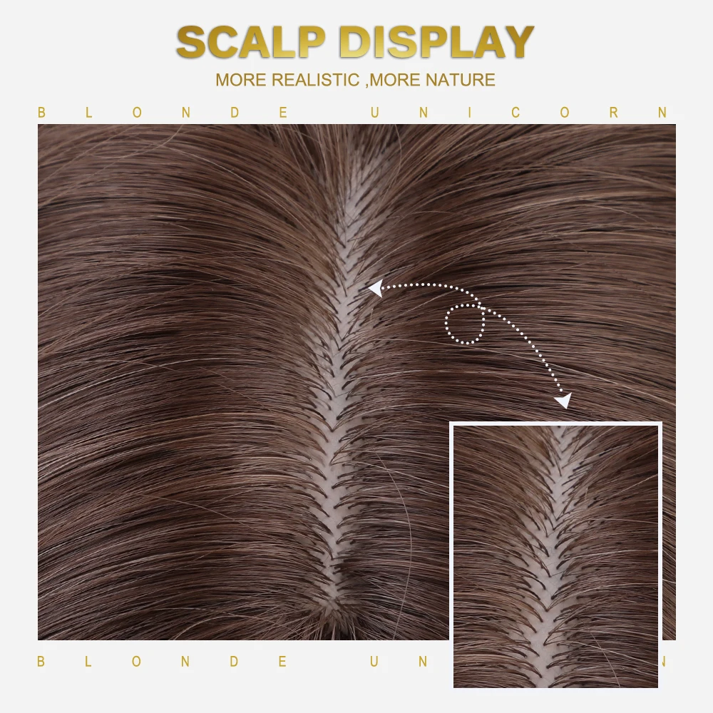 Блондинка Единорог 26 &quotДлинный натуральный волнистый синтетический парик