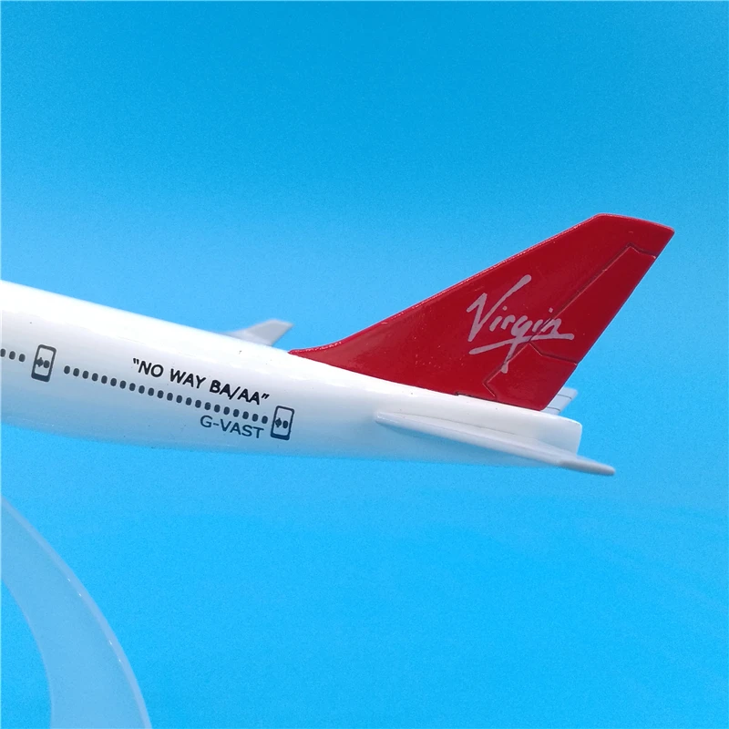 Модель самолета Virgin Atlantic Airlines 16 см модель Боинг 747 металлическая литая авиамодель