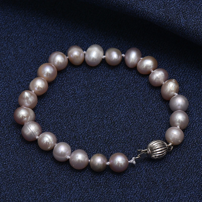 Светло-фиолетовый Размер 8-9 мм для изготовления бусин из натурального жемчуга Diy