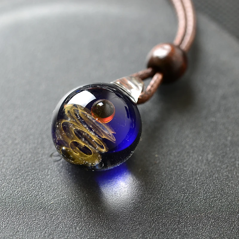 Стеклянная Туманность космическая ручная работа галактика Двусторонняя