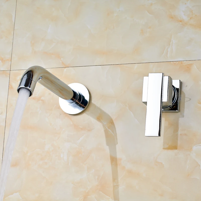 Бесплатная доставка настенный кран для раковины с водопадом и носиком одной