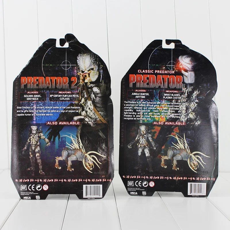 2 шт./лот NECA Predator Классическая фигурка старшего хищника игрушки Alien модель фигурки