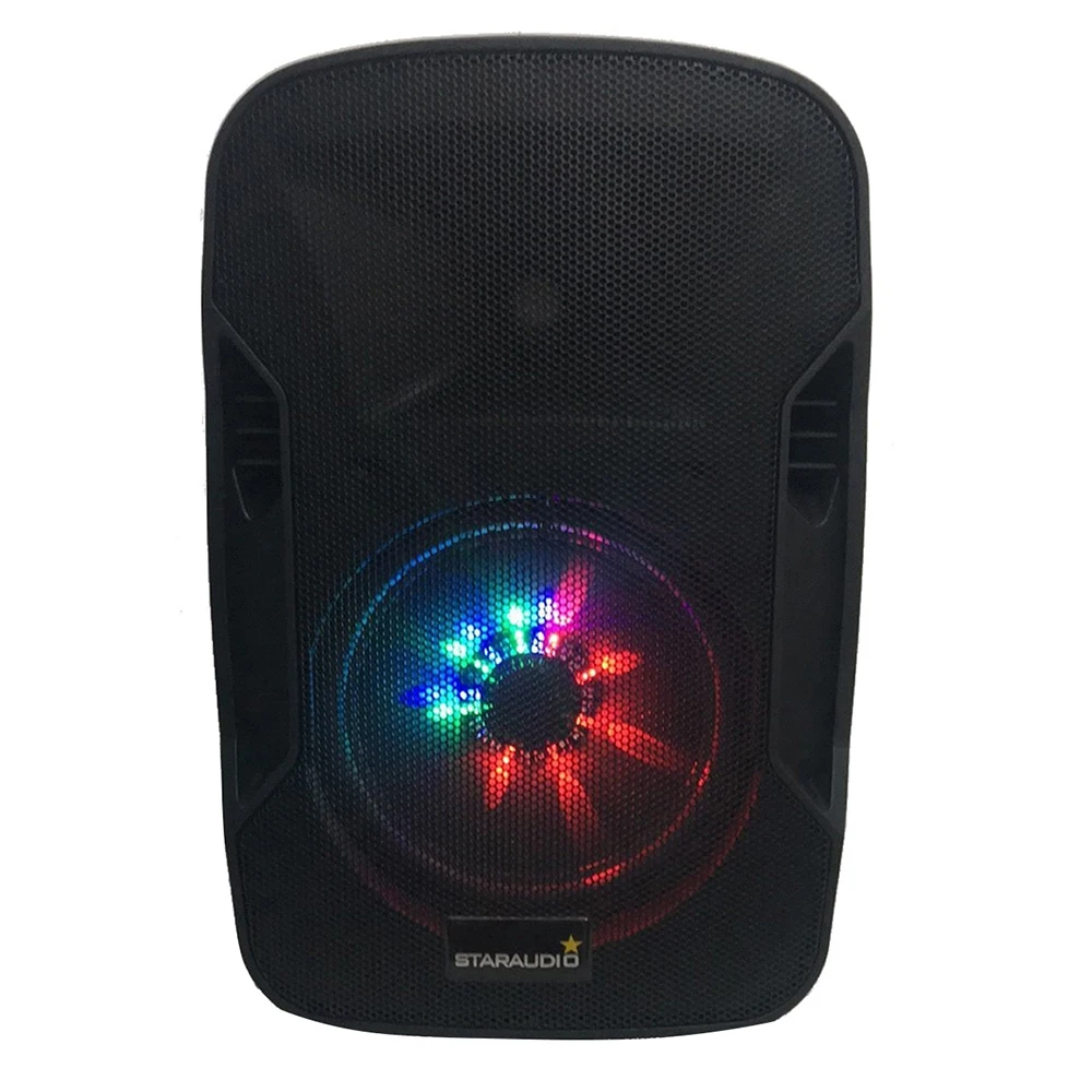 STARAUDIO 10 дюймов 1500 Вт аккумуляторная батарея динамик Bluetooth караоке RGB свет