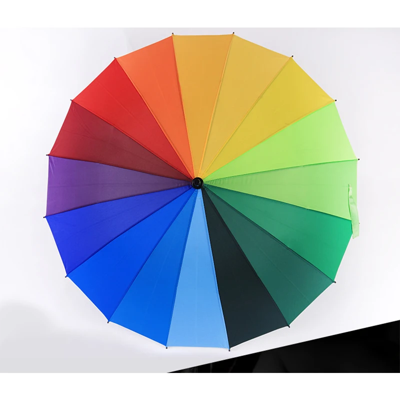 Лидер продаж автоматический ложки с длинной ручкой радужные зонтики анти УФ