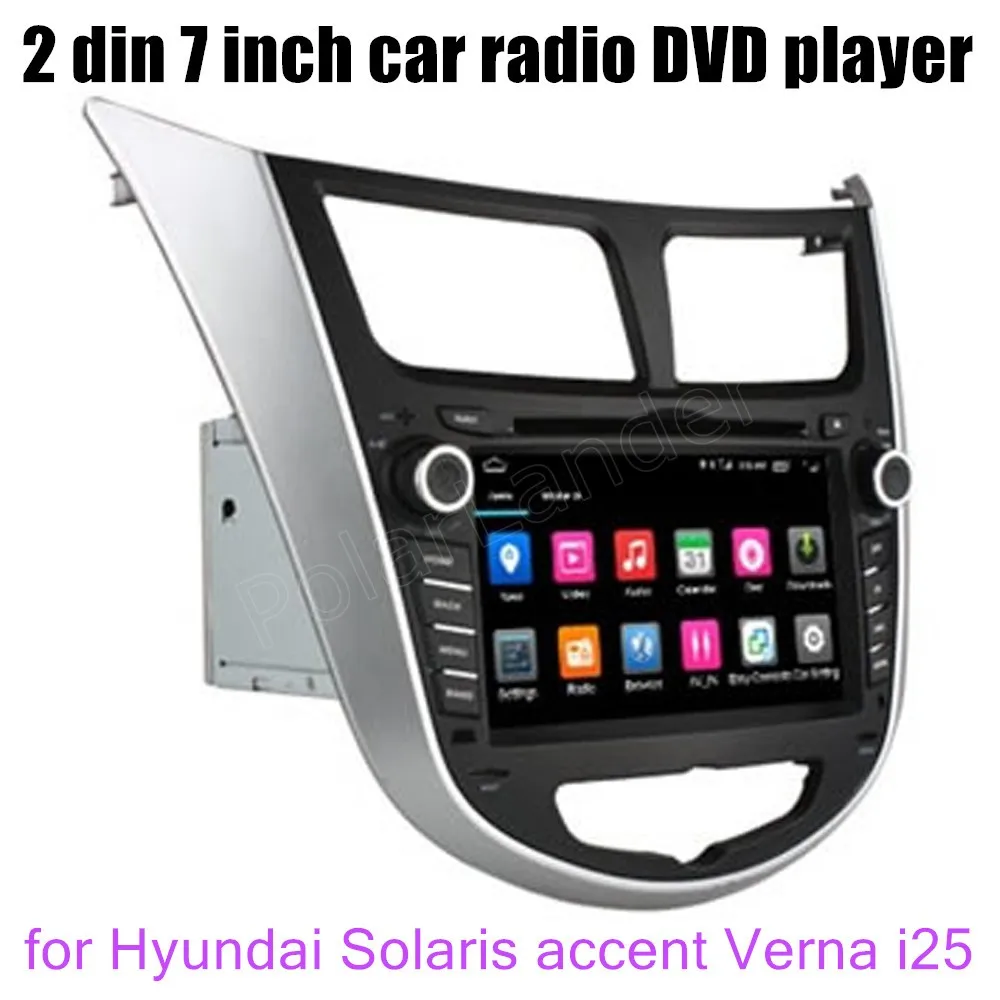 Для Hyundai Solaris Accent Verna i25 Quad Core Android 6.0 автомобиля GPS dvd-плеер радио Wi-Fi Руль управления