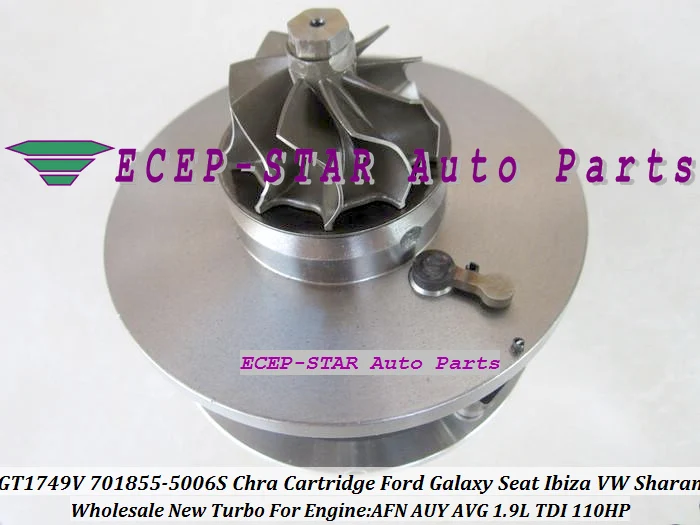 Турбокомпрессор GT1749V 701855 5006S для Volkswagen VW Sharan Galaxy Seat Ibiza AFN AUY AVG 1.9L 110HP|turbocharged