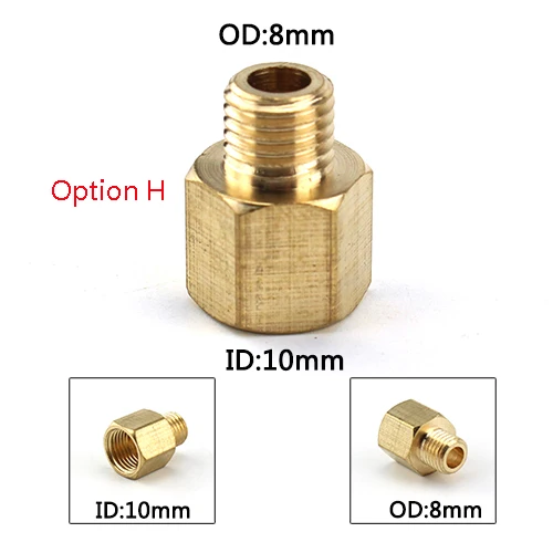 Option H x1 PCP Airforce медный двойной конец штекер M10x1 M8x1 женский мужской резьба быстроразъемный соединитель воздушная розетка соединение фиттинги - Цвет: Option H x1
