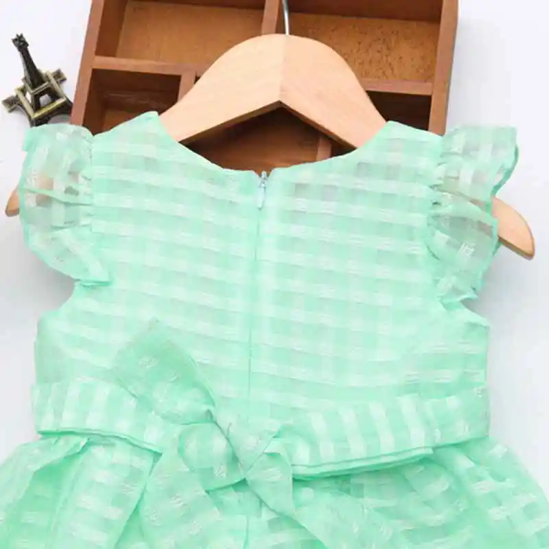 2019 Baby Girl Dresses Summer Party Cotton Mesh Cute Casual Folar Princess Short A-Line Fashion Solid Vestido Children Clothes | Детская