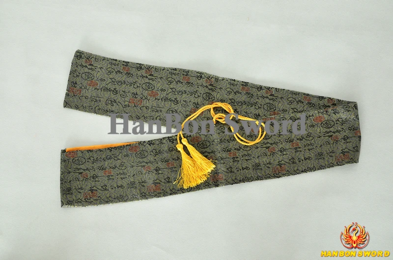 Японский самурайский катана меч сумки серый китайский каллиграфия Стиль