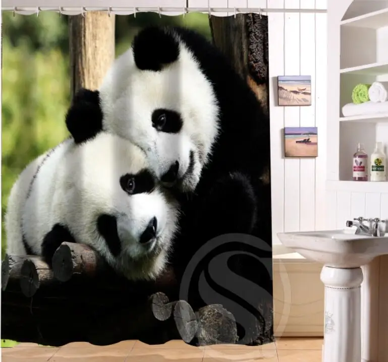 Милая Панда на заказ занавеска для душа Персонализированная ванной