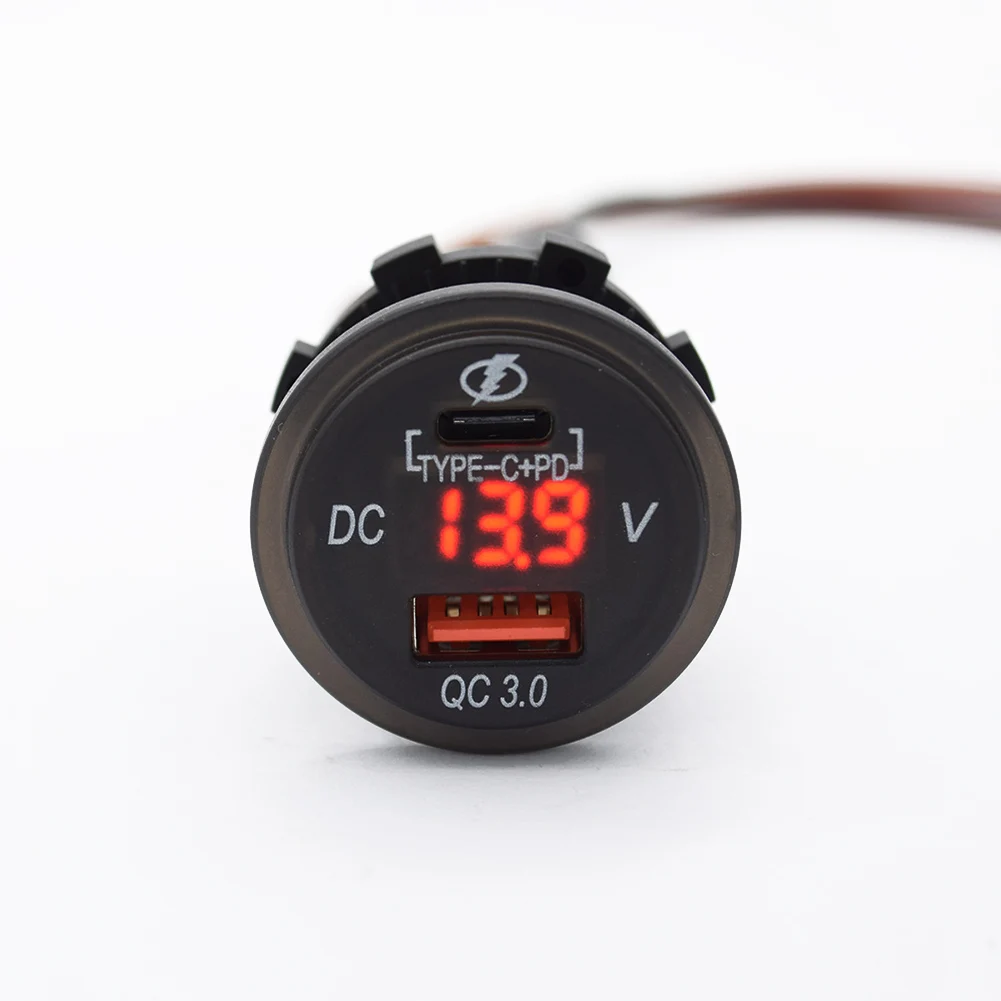 

Hot Car Charger Type C PD QC 3.0 Power Adapter 5V Portable with LED Indicator Light BX