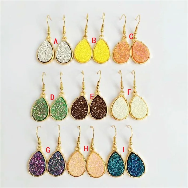 Женские серьги подвески в виде капли воды 9 цветов|Серьги-подвески| |