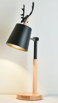 Настольная лампа в скандинавском бревенчатом стиле для гостиной современная