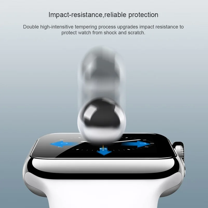 Закаленное стекло для Apple Watch серии 4/3/2/1 Nillkin полное покрытие 3D Защитное экрана 4