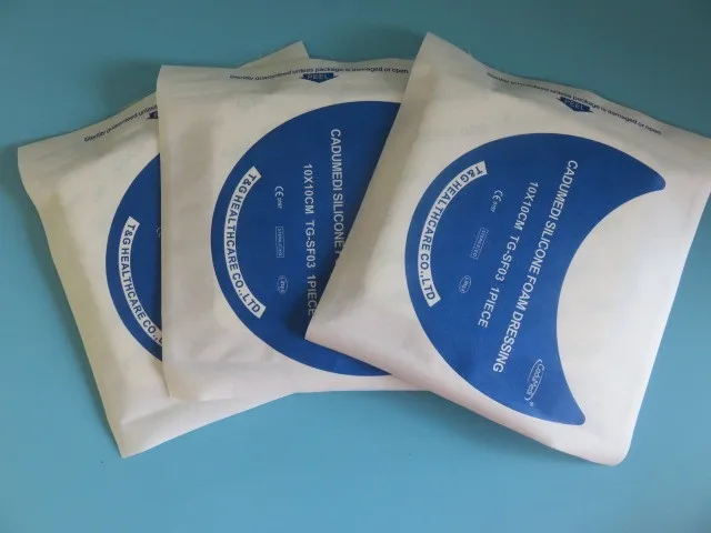 1pcs 10cm*10cm 5mm medical silicone gel foam dressing foam bedsore pad pressure sore wound exudate absorption paste thickening