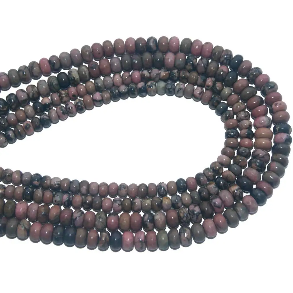 Rhodonite Натуральный камень лазурит Агаты кристаллы аметиста бусины разделитель Рондель бусины для изготовления ювелирных изделий Шарм DIY браслет - Цвет: Rhodonite