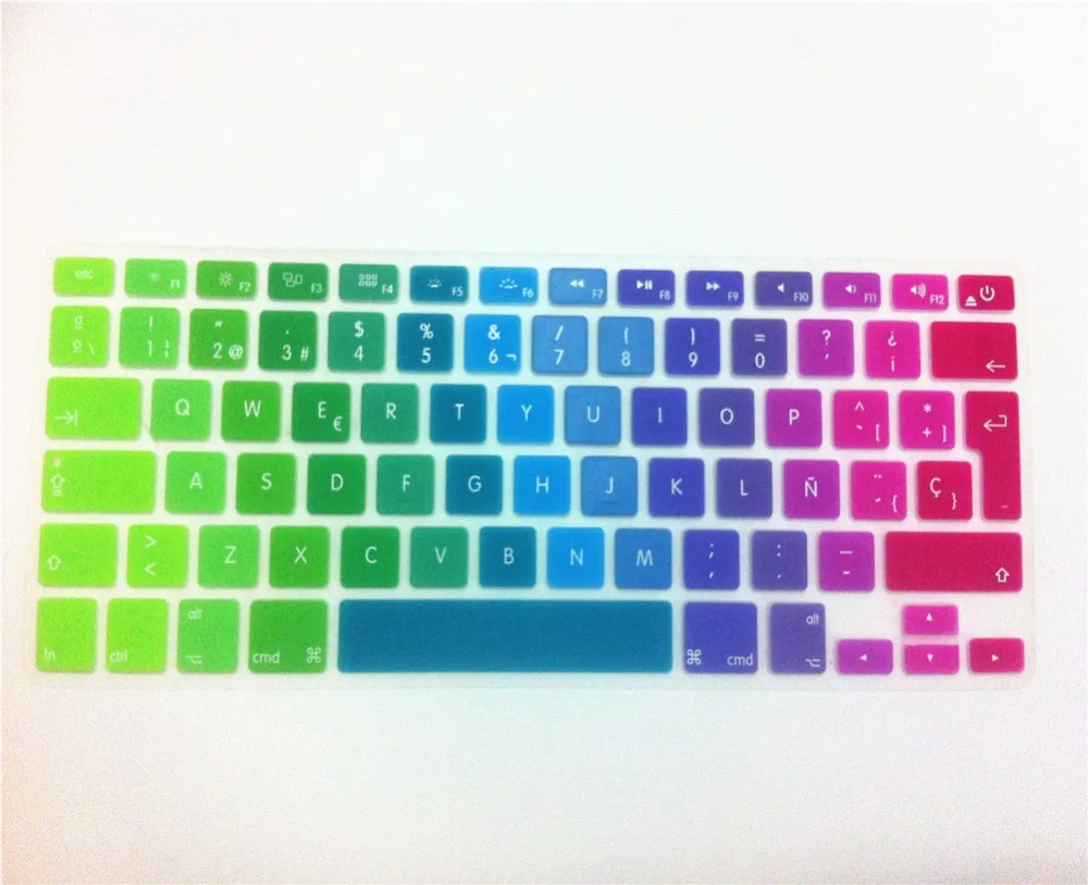 100 X испанский UK EU силиконовый защитный чехол для Apple MacBook Pro air 13 15 17 Mac book Retina &quot15&quot