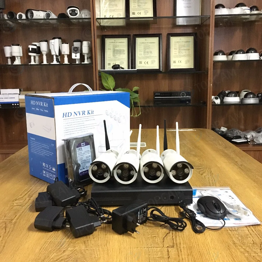 IP-камера наружного видеонаблюдения TOPCAM 4 канала 960P HD ИК ночное видение |