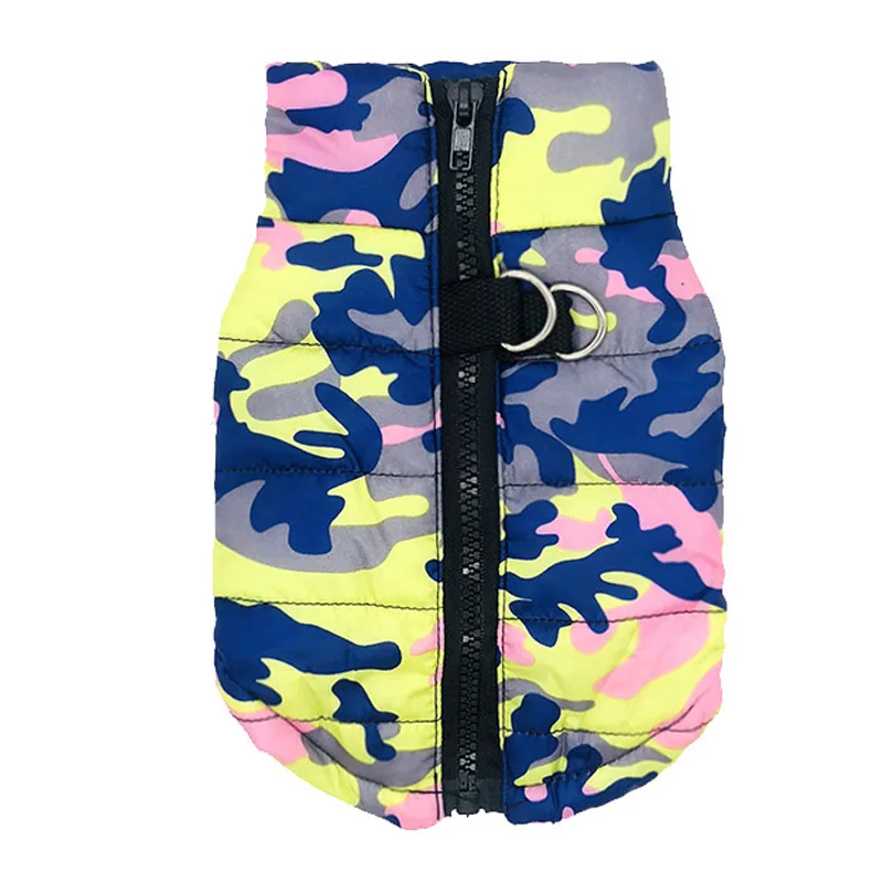 Colorful Camo Водонепроницаемый собак Coat Зима Щенок Одежда с камуфляжным принтом Маленькая Собака Куртка Чихуахуа Йорки Костюмы - Цвет: Colorful Camo