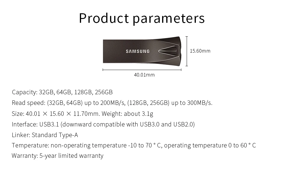 SAMSUNG USB флеш-накопитель 3,1 диск 32 г 64 г 128 г 256 г USB 3,1 Флешка металлическая мини-флешка карта памяти устройство для хранения U диск