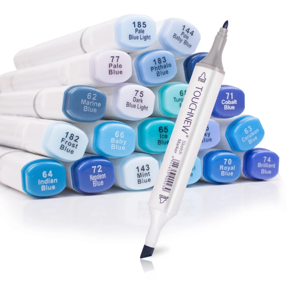 

Набор художественных маркеров Ocean Sky с двойным наконечником-ручки для перманентного рисования скетчей для взрослых и детей, манга, набор спи...