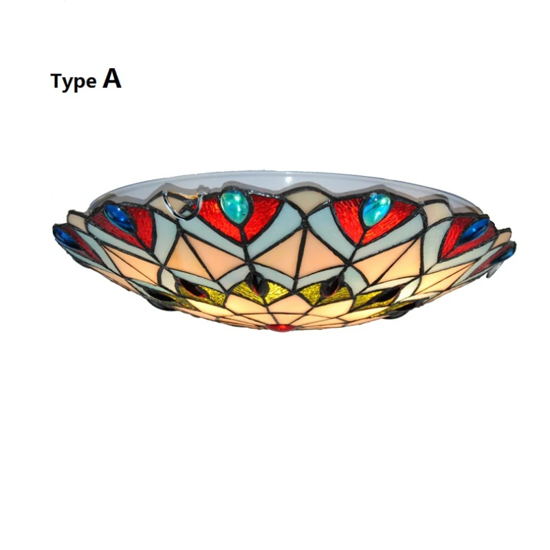 Винтажный витражный потолочный светильник Tiffany Style Dragonfly Подвесная лампа для