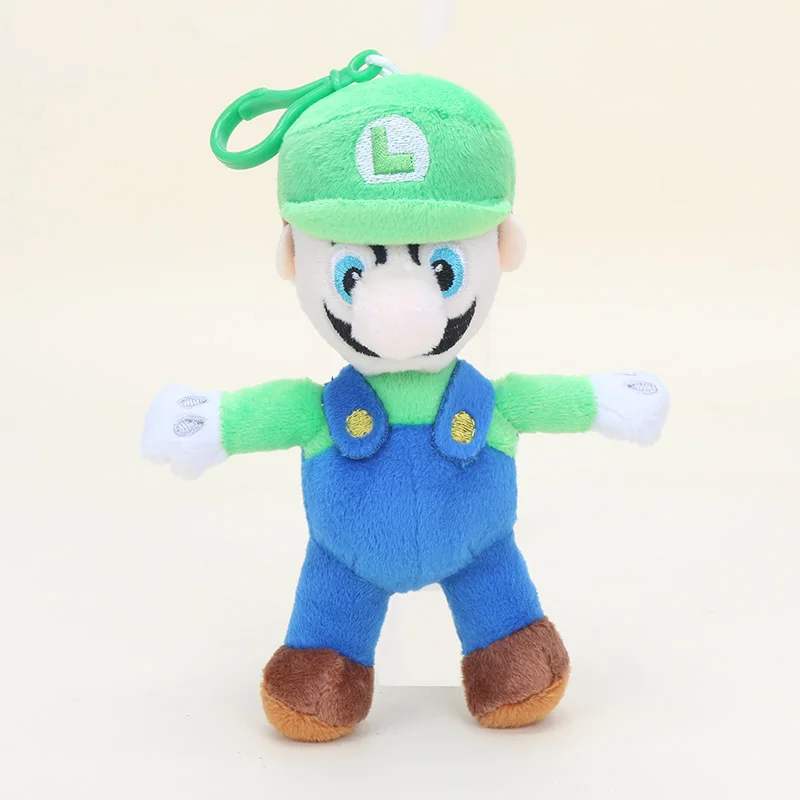 15 см Super Mario Bros Йоши приведение бу длинный язык белый гриб Марио Плюшевые игрушки Мягкая Плюшевая Кукла Детский подарок - Цвет: greenkeychain 15cm