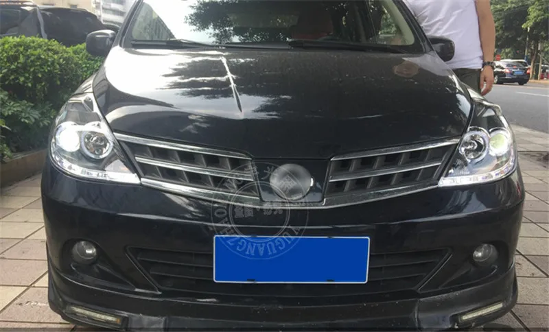 VLAND Factory для налобного фонаря для Tiida светодиодный налобный светильник 2007-2010 DRL H7 ксеноновая лампа Plug And Play дизайн светодиодный налобный светильник+ H7/D2H