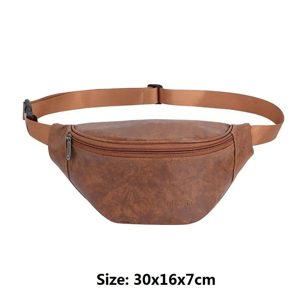 Type C Brown Женские сумки на пояс из искусственной кожи, повседневные женские сумки с ремнем, сумки на грудь для девушек, кошелек Paquete de la cintura Bolsa Mujer - Цвет: Type C Brown