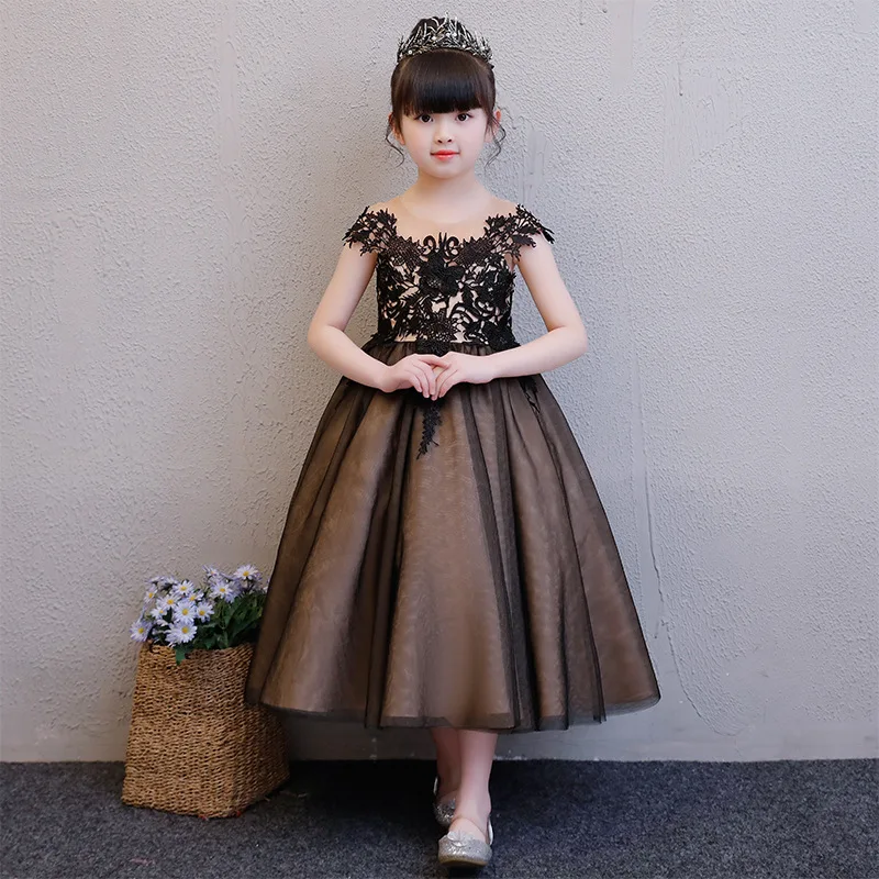 Exquisite Kids Girls Princess Baptism Birthday Dress Teenage Flower Fashion Fancy Elegant Long Wedding Gowns Children Clothing | Детская