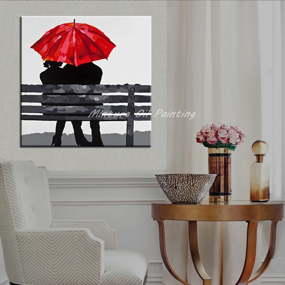 Картина маслом на холсте влюбленные которые сидели скамейке|lovers oil painting|lover artlovers